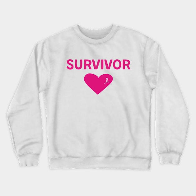 Breast Cancer Survivor Gift Pink Ribbon Awareness Gifts Crewneck Sweatshirt by InnerMagic